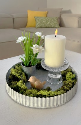 Zeitloses Kerzentablett