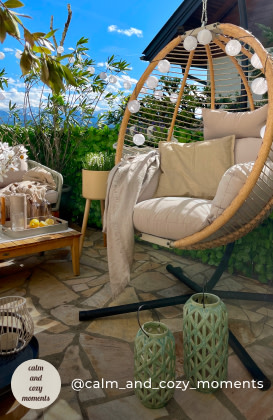 Trendige Sommerterrasse