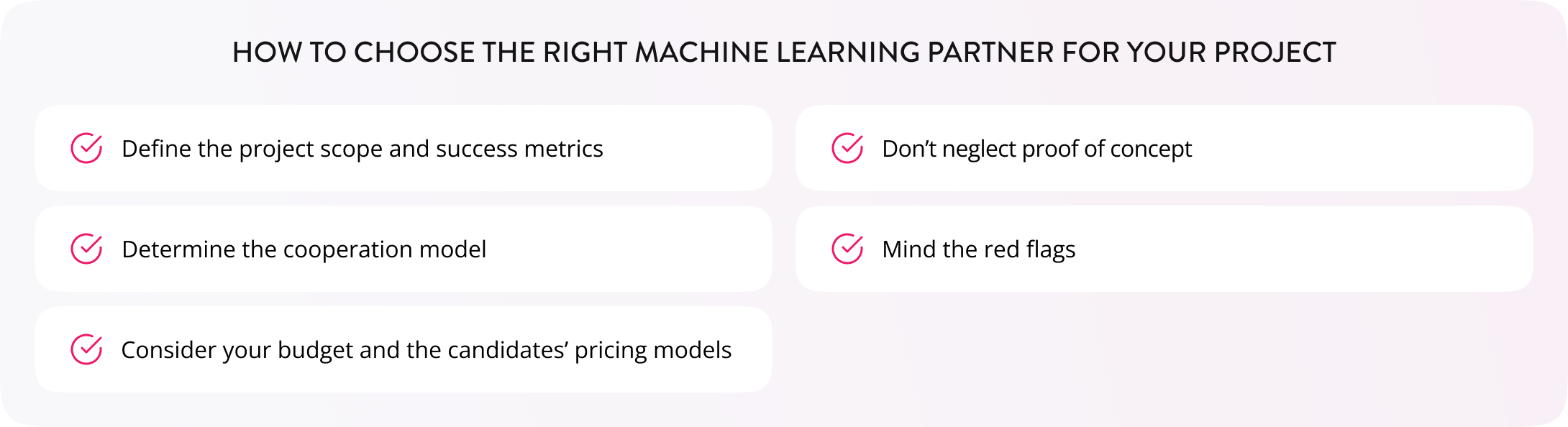 How to choose right ML partner