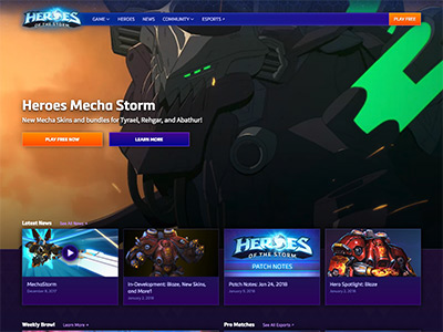 Heroes 2.0 Game Site Screenshot Thumbnail