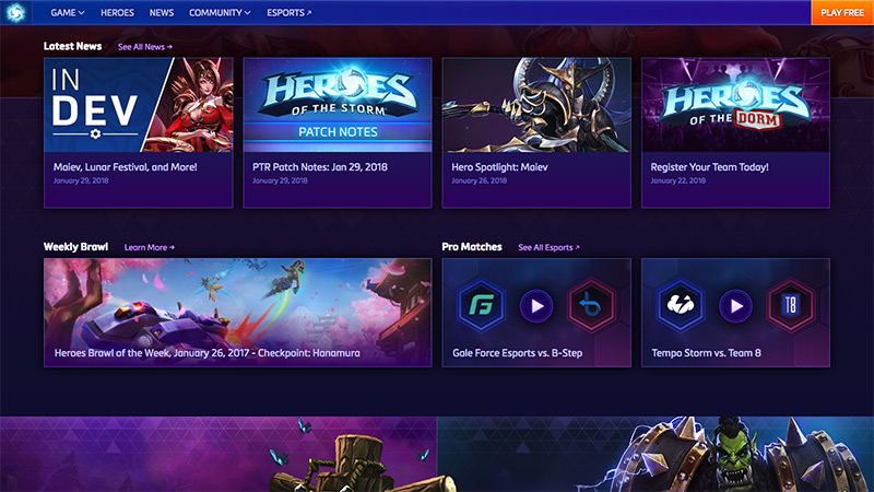 Heroes 2.0 Game Site Screenshot