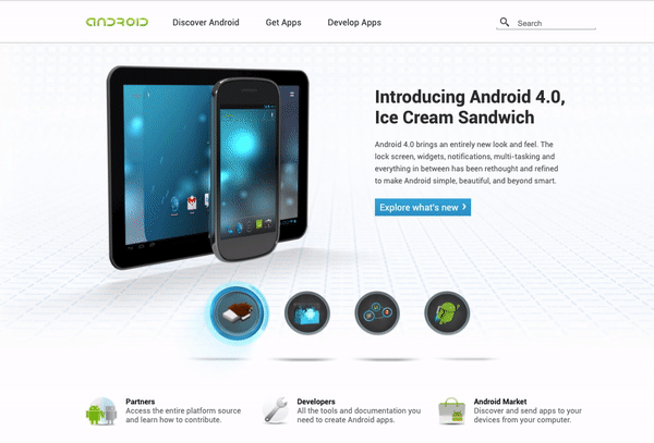 An updated android.com (2012)