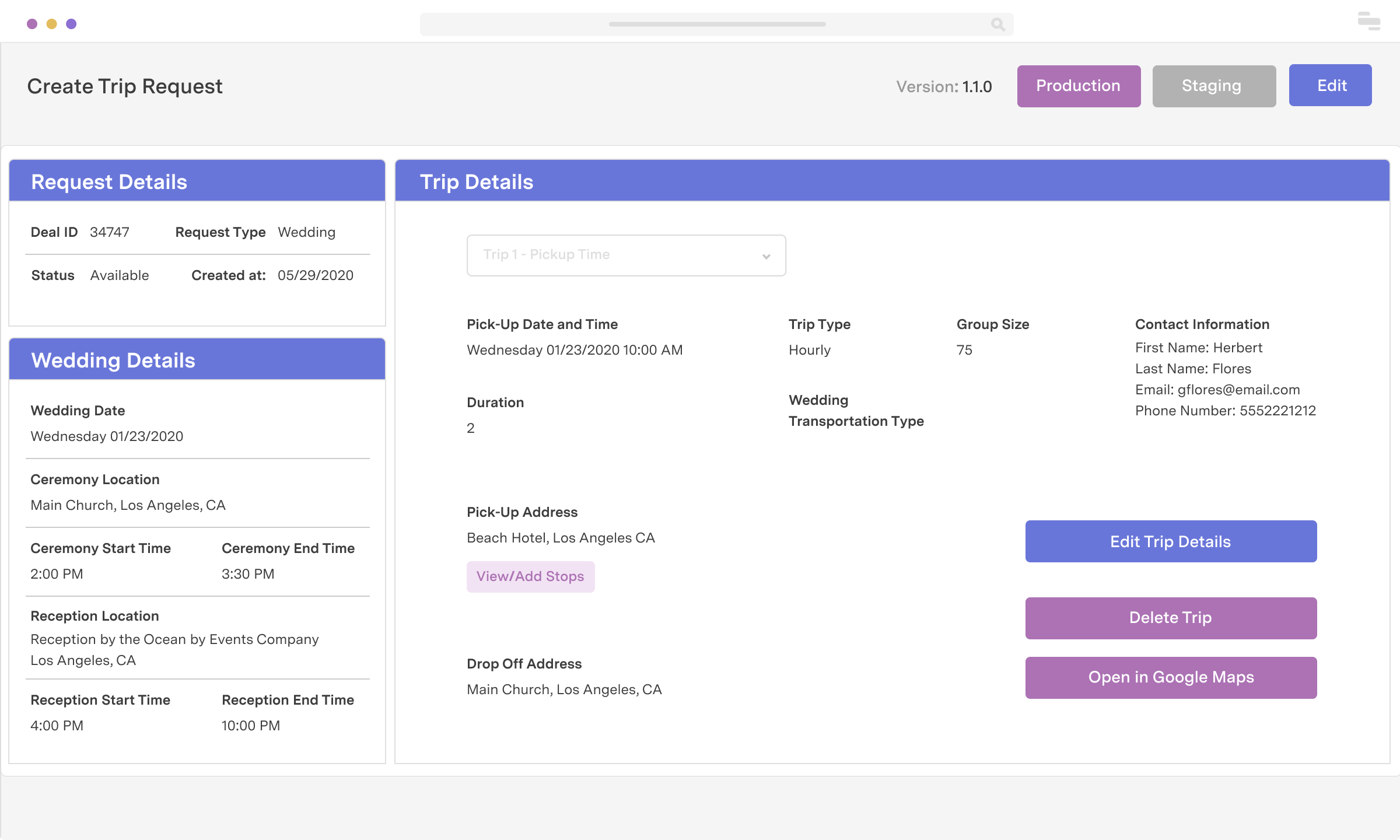 Transportation logistics tracker