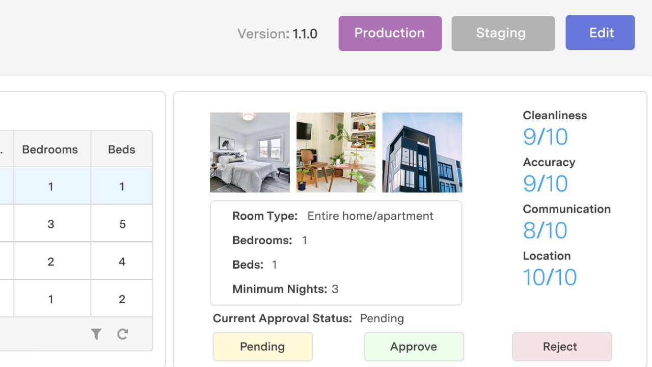 feature for Listing approval tool