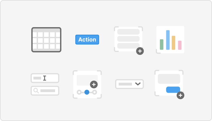 Build CRUD apps on Google Sheets faster with 50+ professional React components