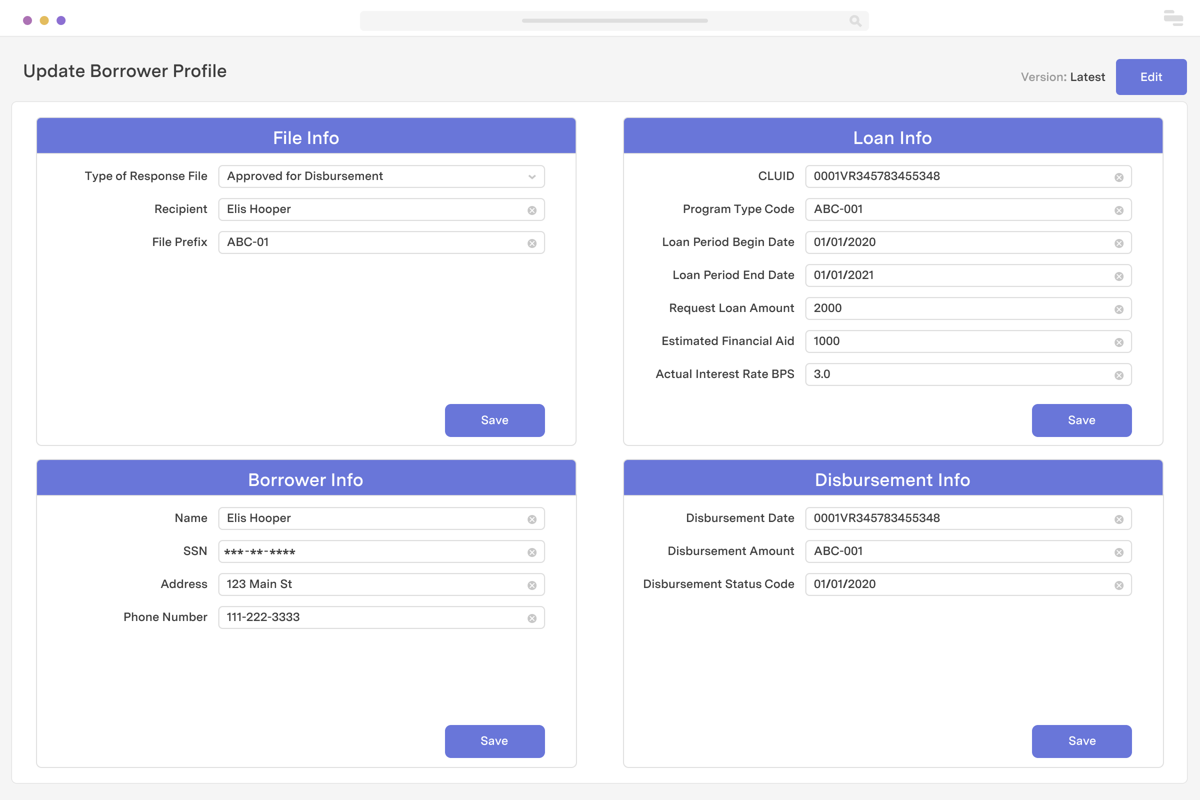 Loan disbursement tool