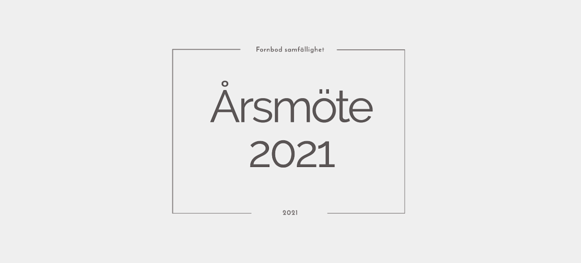 Årsmötet 2021 är inställt