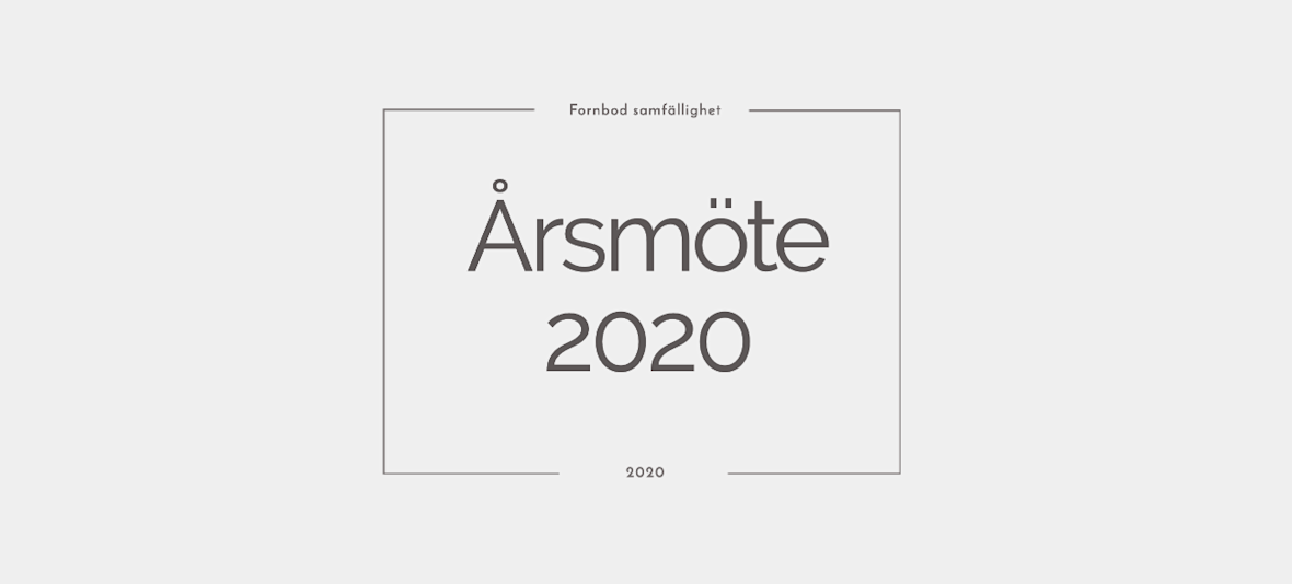 Årsmötet 2020 är inställt