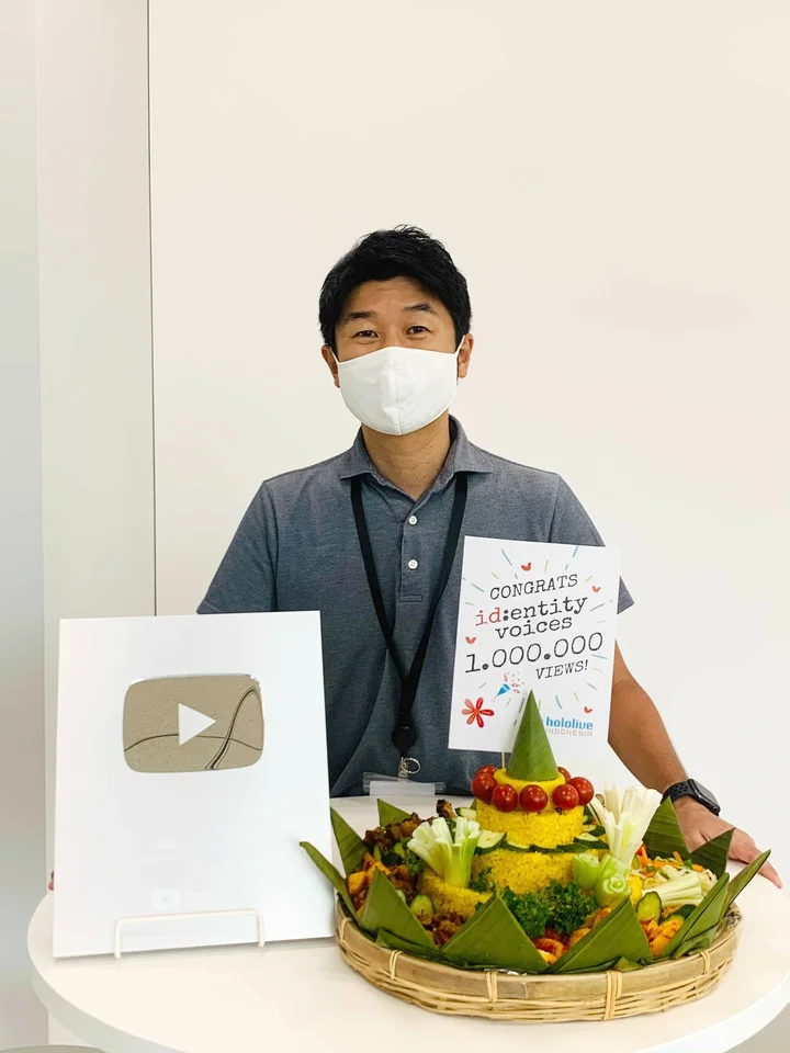 Lagu id:entity voices Ditonton 1 Juta Orang, Yagoo (Bos Hololive) Tumpengan