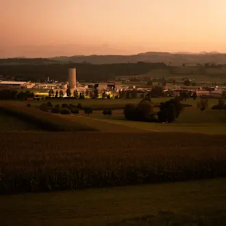 Paysage rural à l'aube