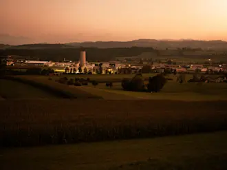 Paysage rural à l'aube