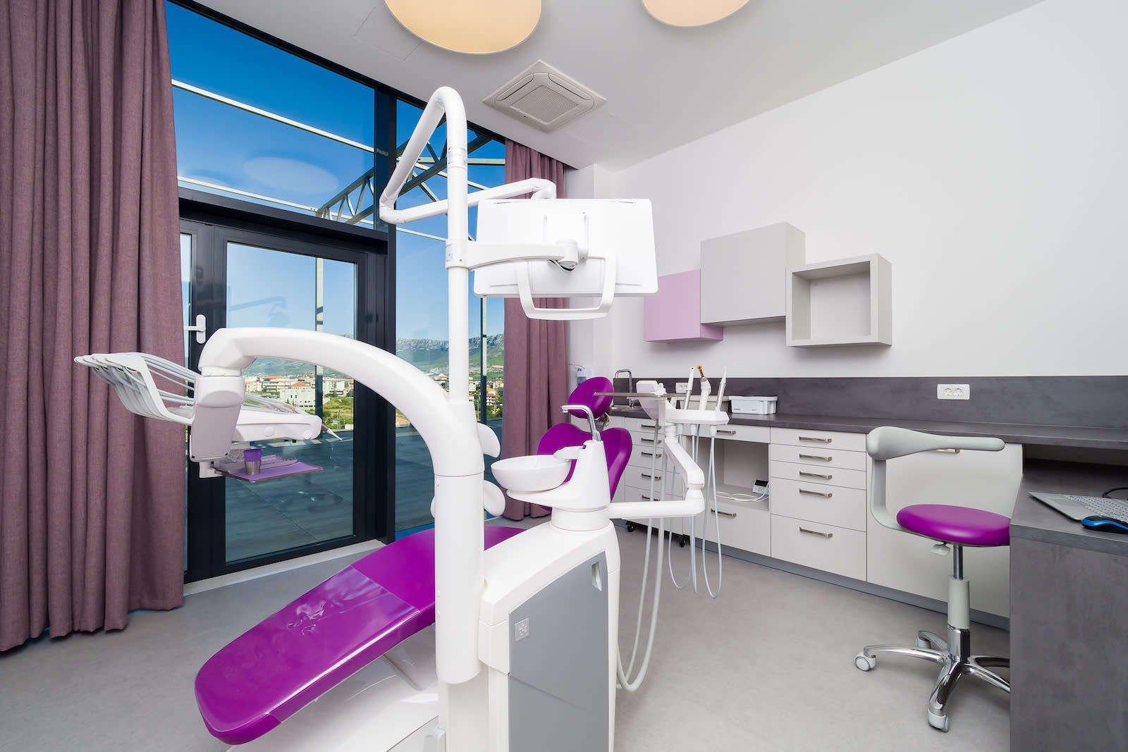A modern dental treatment room at Dentelli clinic in Split, Croatia.