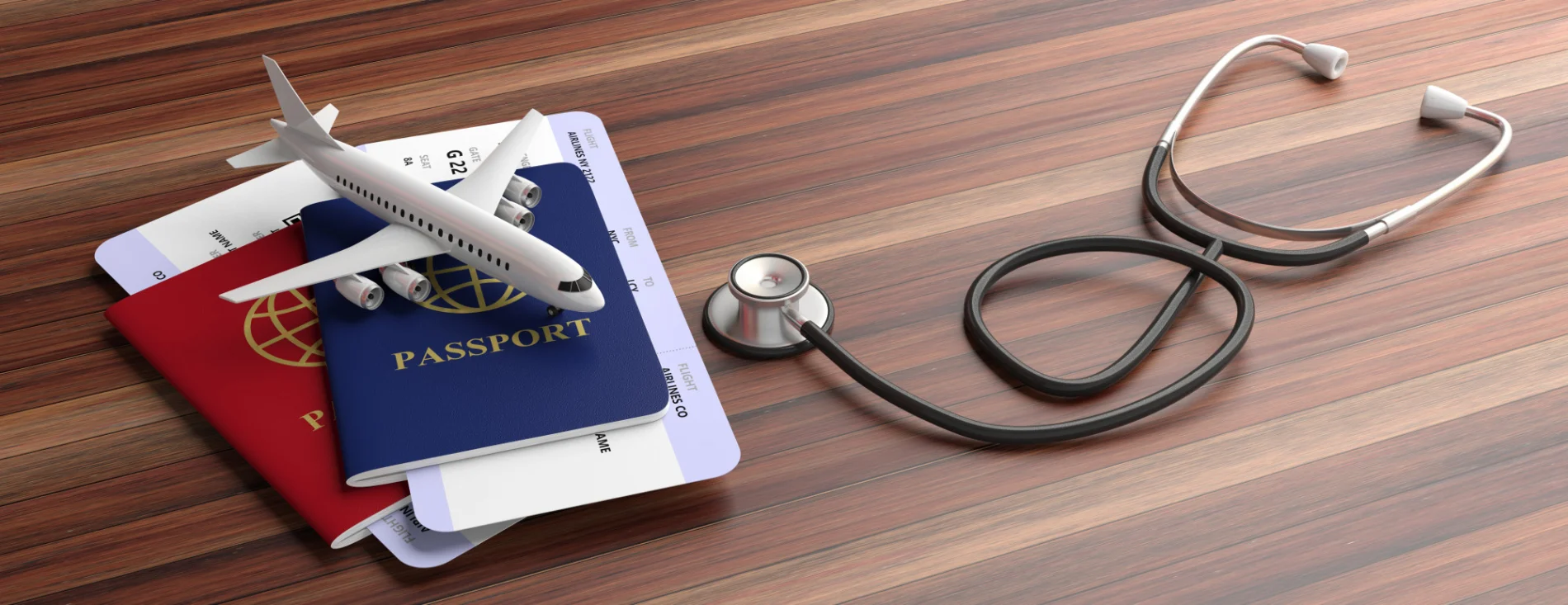 Essential travel items for having healthcare abroad.
