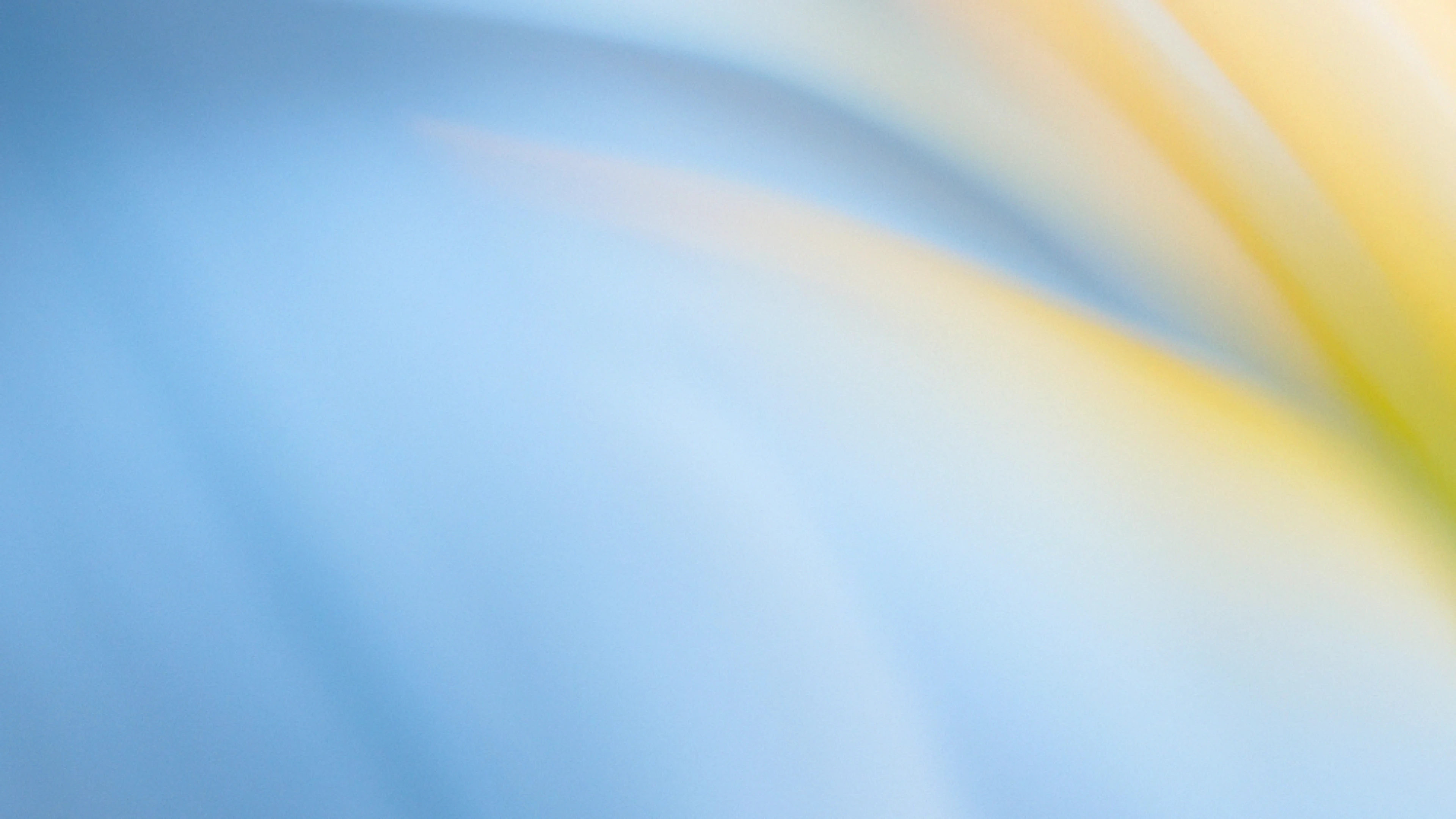 Abstract image with soft blue and yellow gradients. Gentle curves suggest light, motion, and warmth, evoking a sense of optimism and forward momentum.