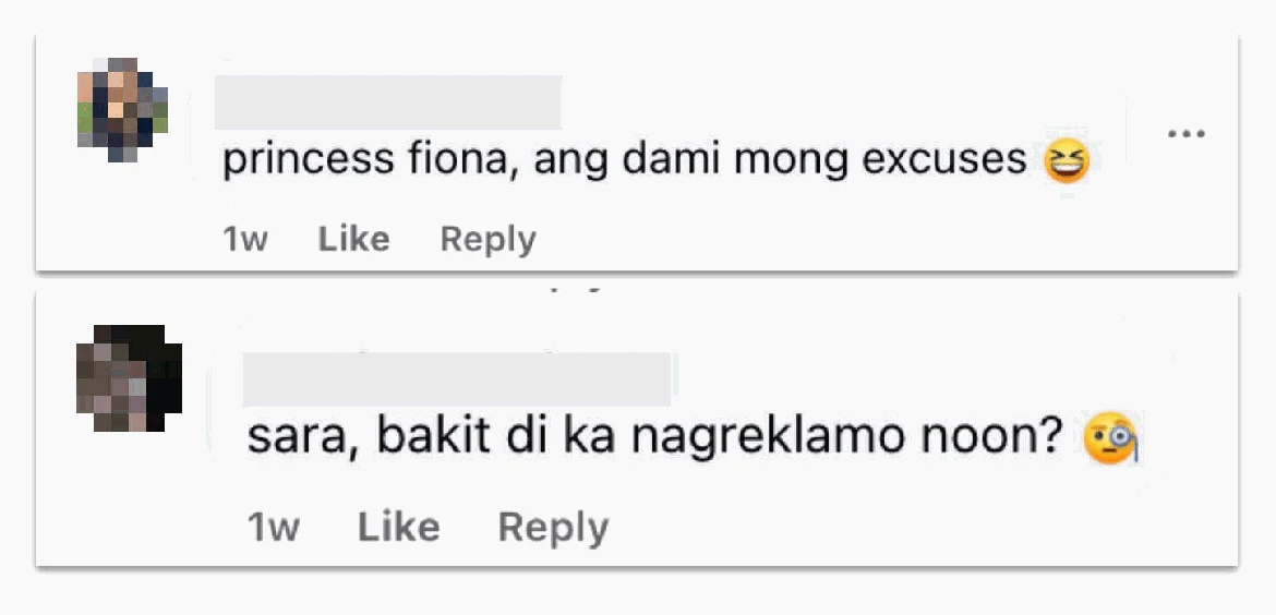 Facebook comments generated by this operation and posted in reply to a news report by ABS-CBN News.