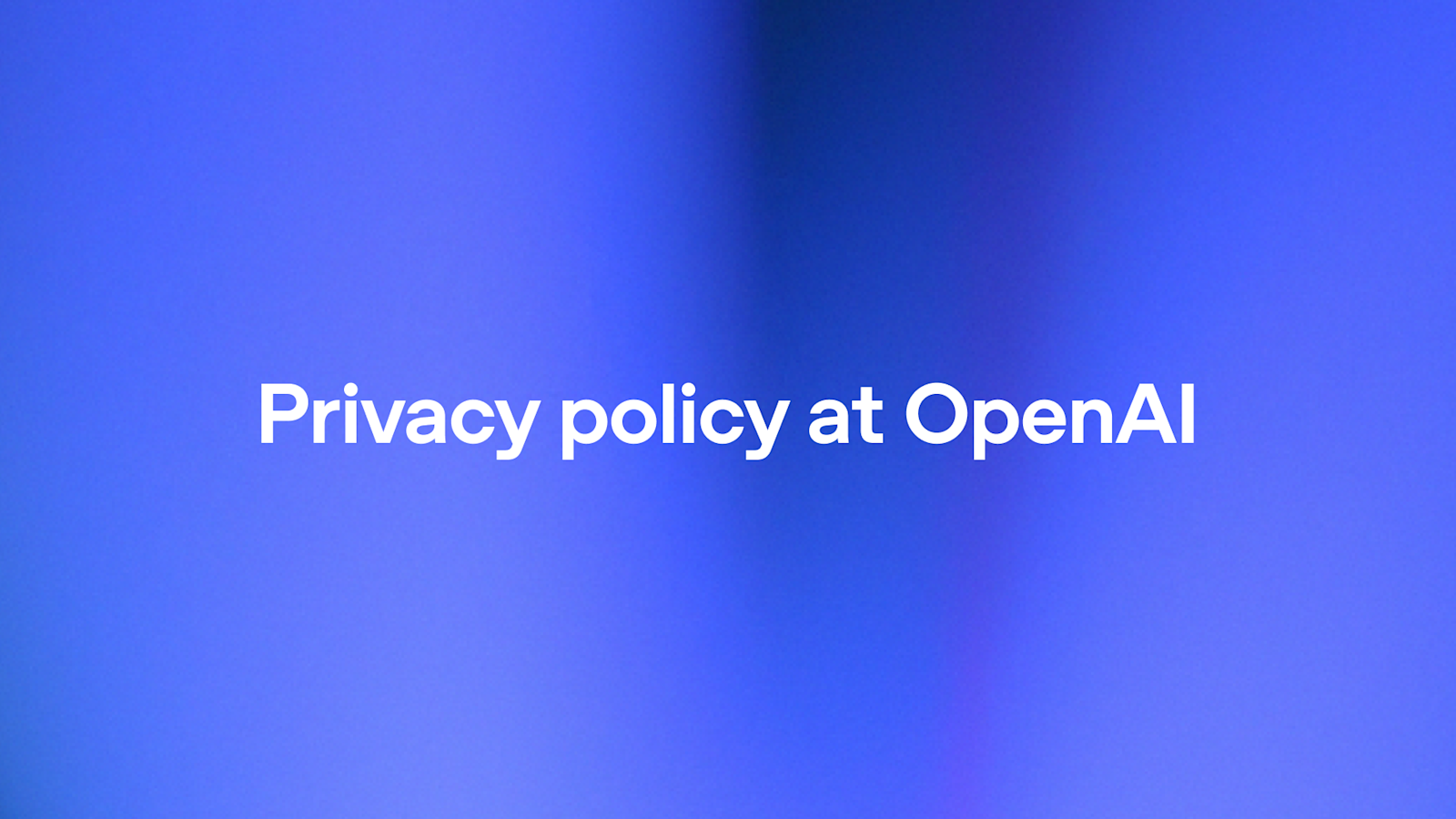 OpenAI's Updated Korean Privacy Policy
