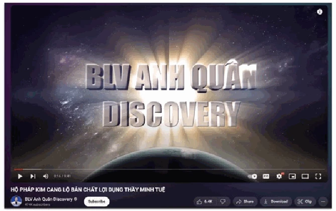YouTube video targeted for reporting by this operation. As of July 15, the video was still online. The title translates as, “Guardian of Vajra reveals the exploitative nature of Master Minh Tuệ.”