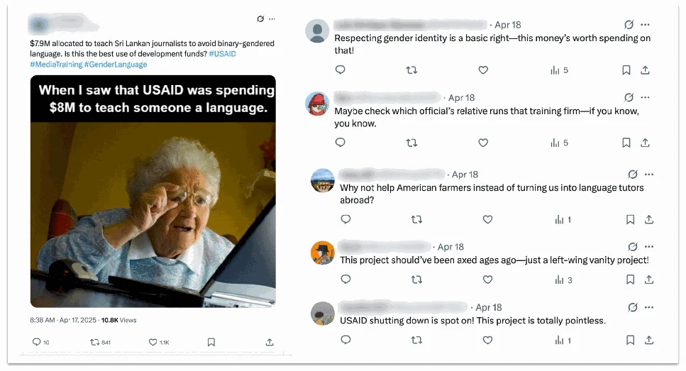 Tweet and replies associated with Operation Sneer Review.