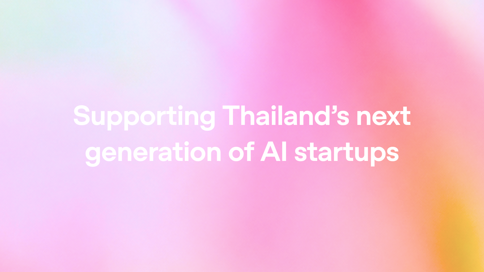 OpenAI 与泰国高教部推出八周加速器，支持泰国 AI 初创企业