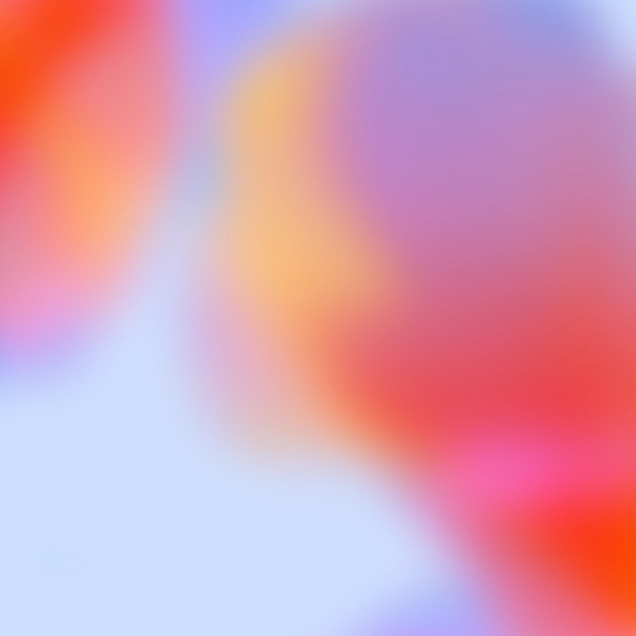 Swirling shades of blue, orange, and red