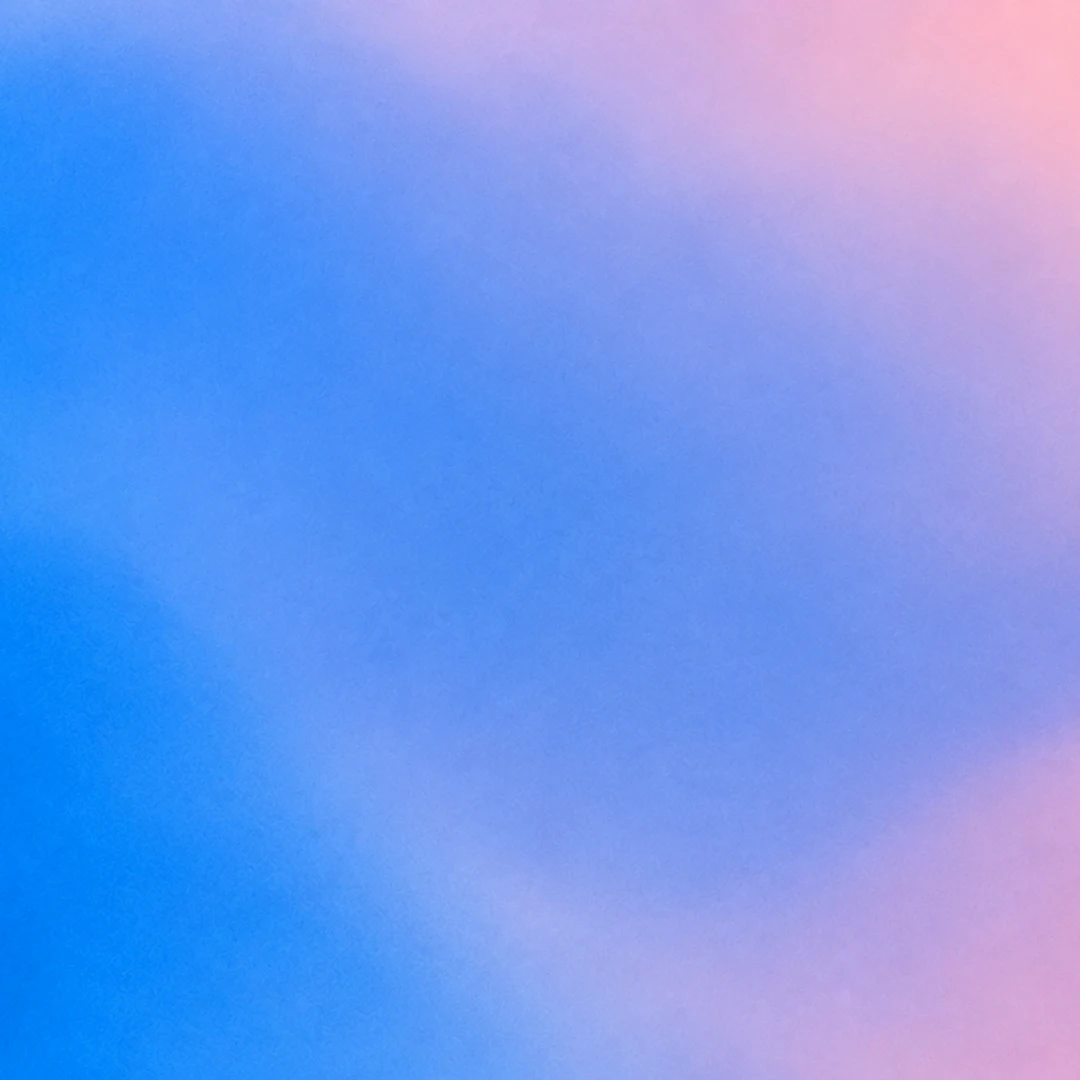 Abstract blue, lavender, and pink artwork.