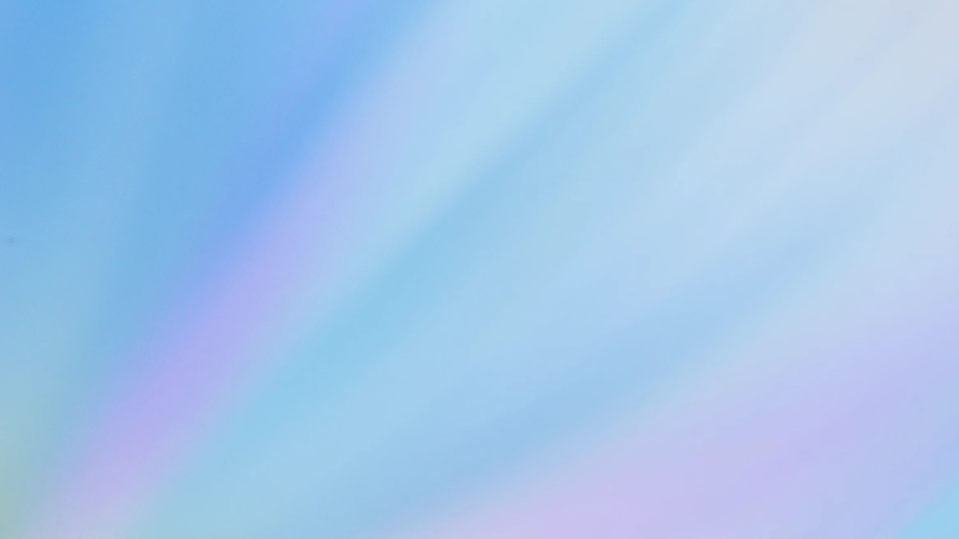 Abstract background with smooth gradients of blue, lavender, and soft turquoise blending together.