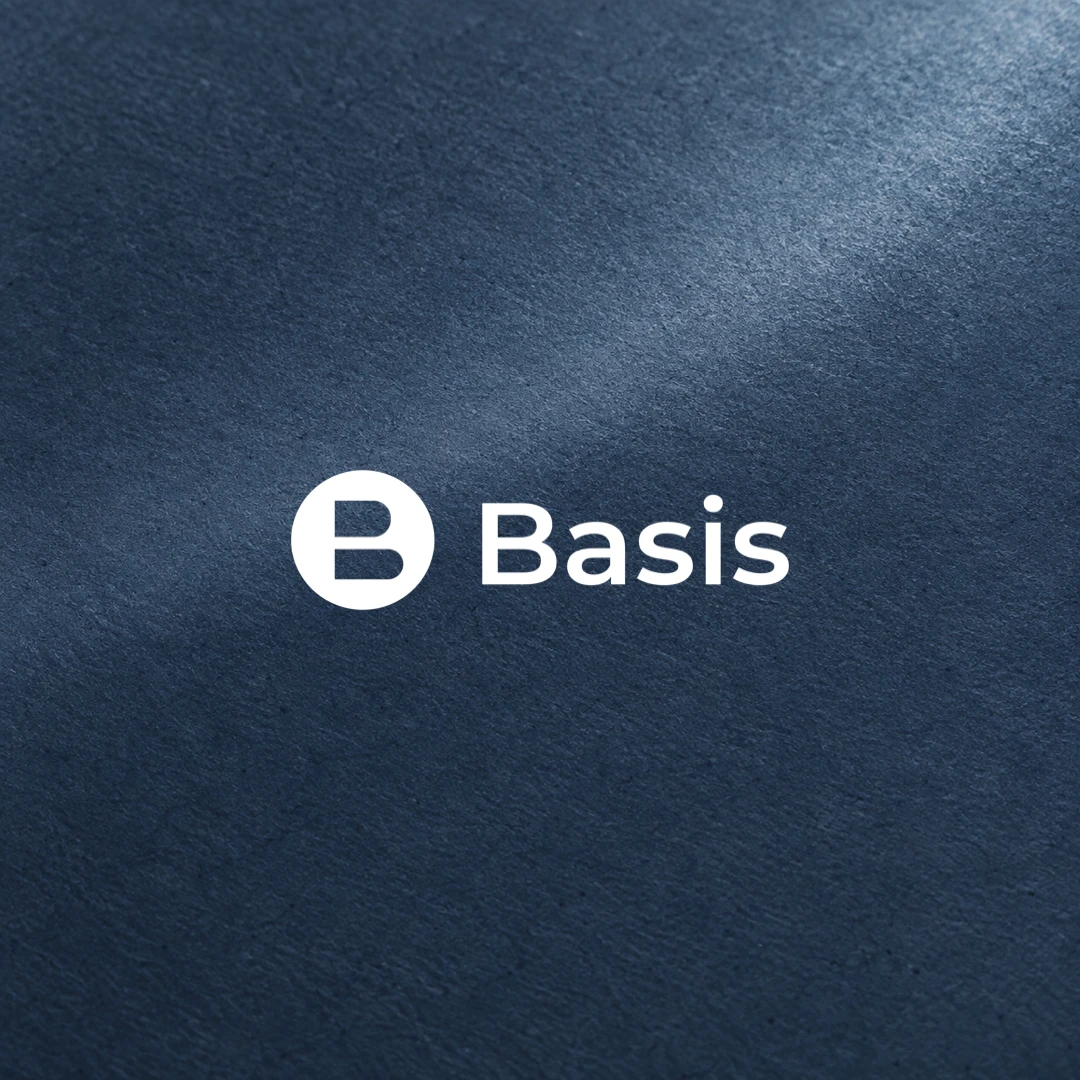 Basis customer story art card - slate blue texture