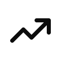 Icon representing trending upwards