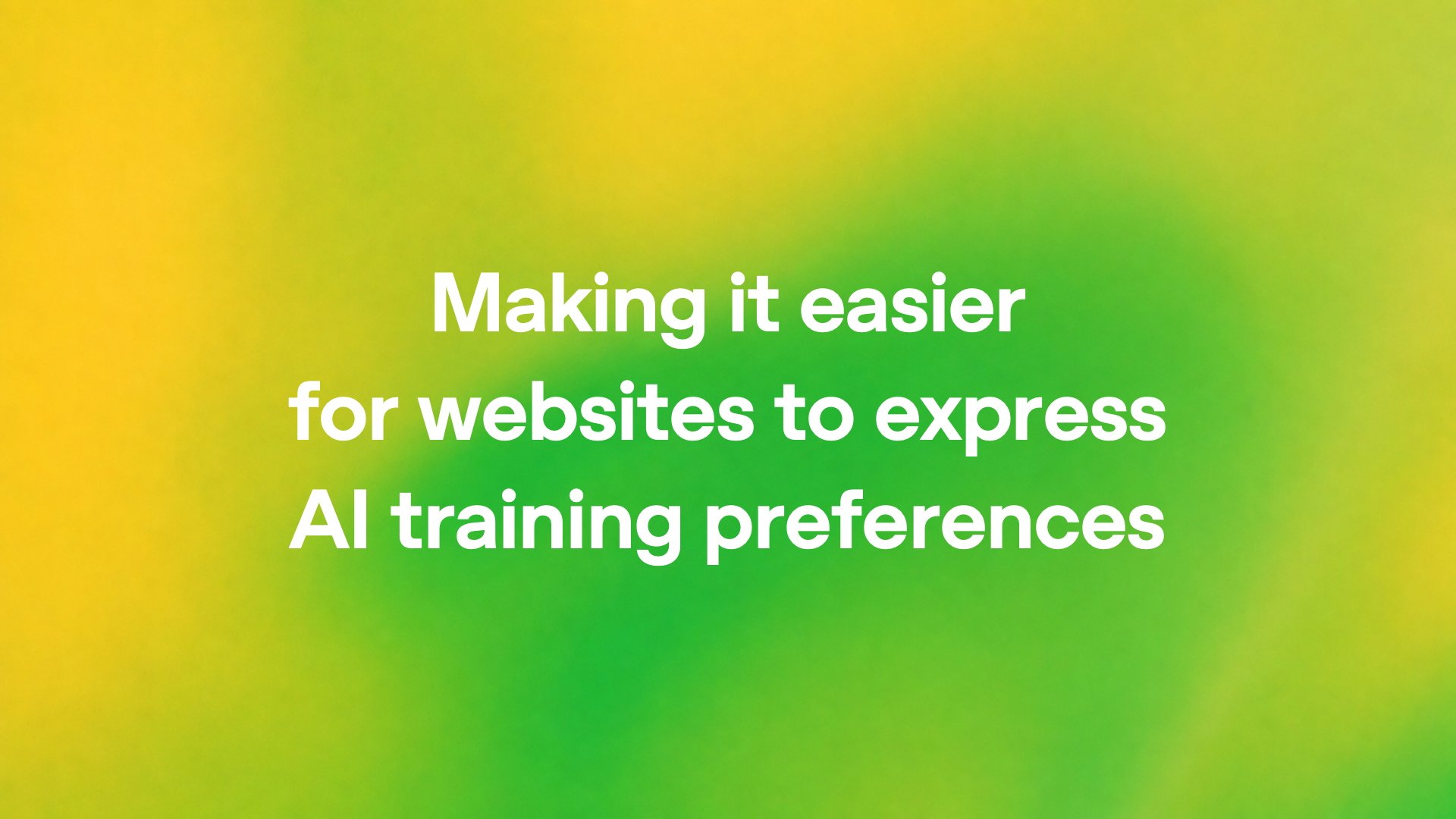 OpenAI announcement artwork for website AI training preferences