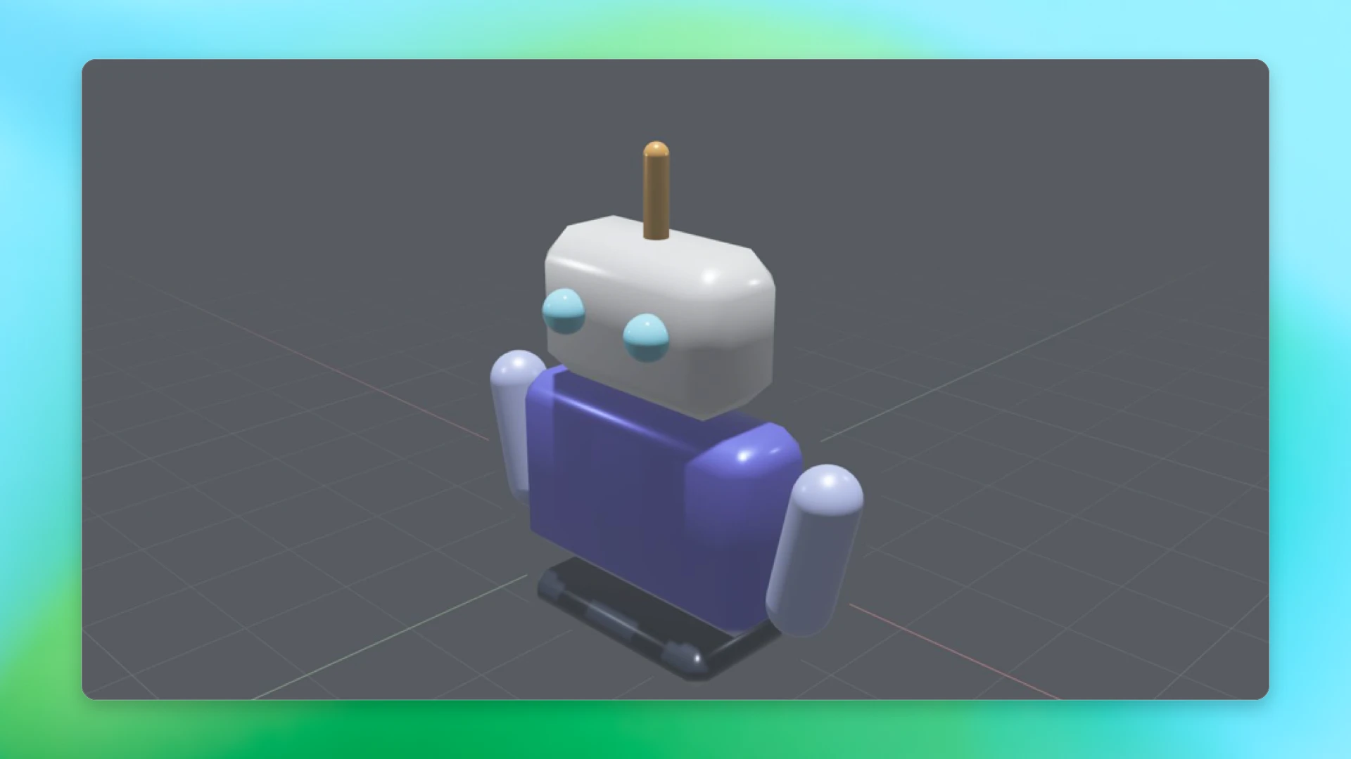 Screenshot of the 3D Modeling WebMCP example app displayed on an approved neutral wallpaper