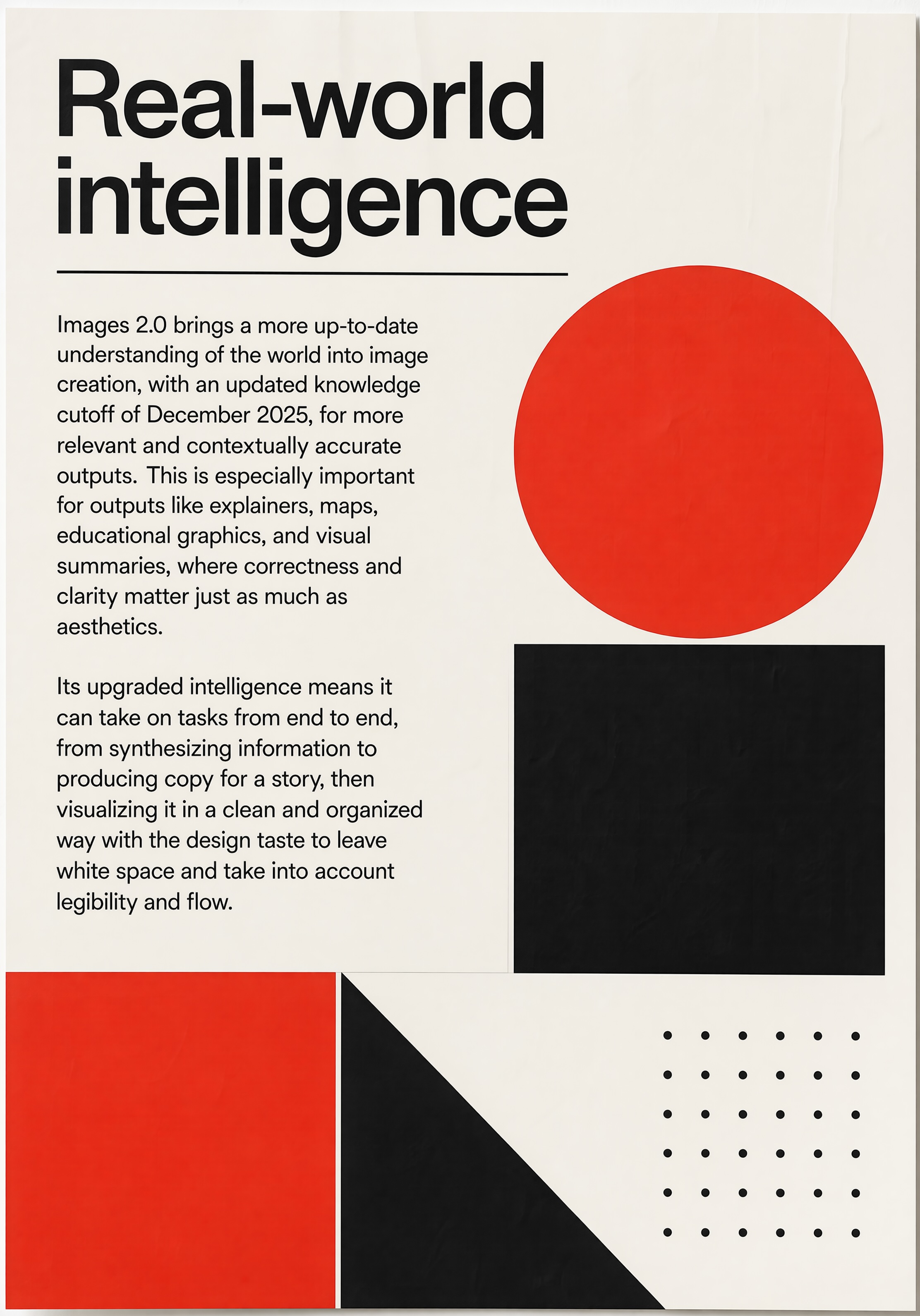 Modernist poster about enhanced real-world intelligence.