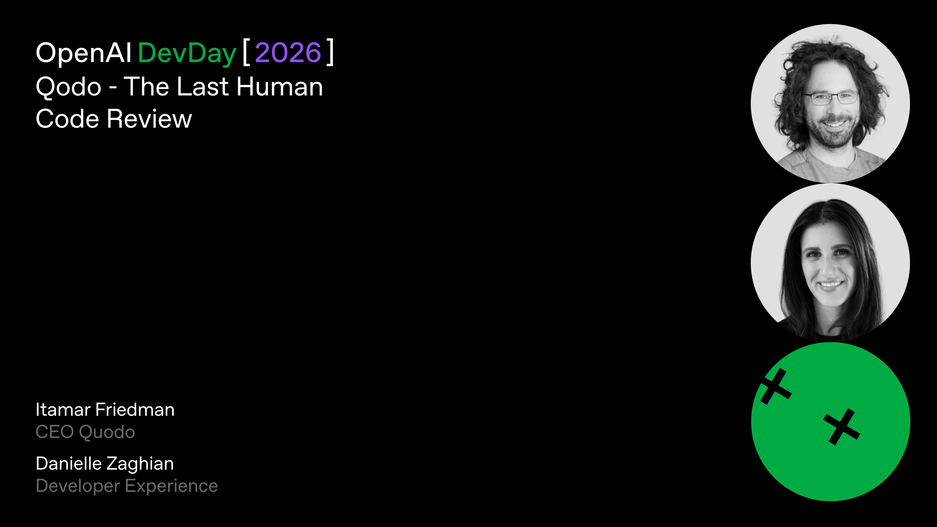 DevDay 2026 session artwork for Qodo — The Last Human Code Review.