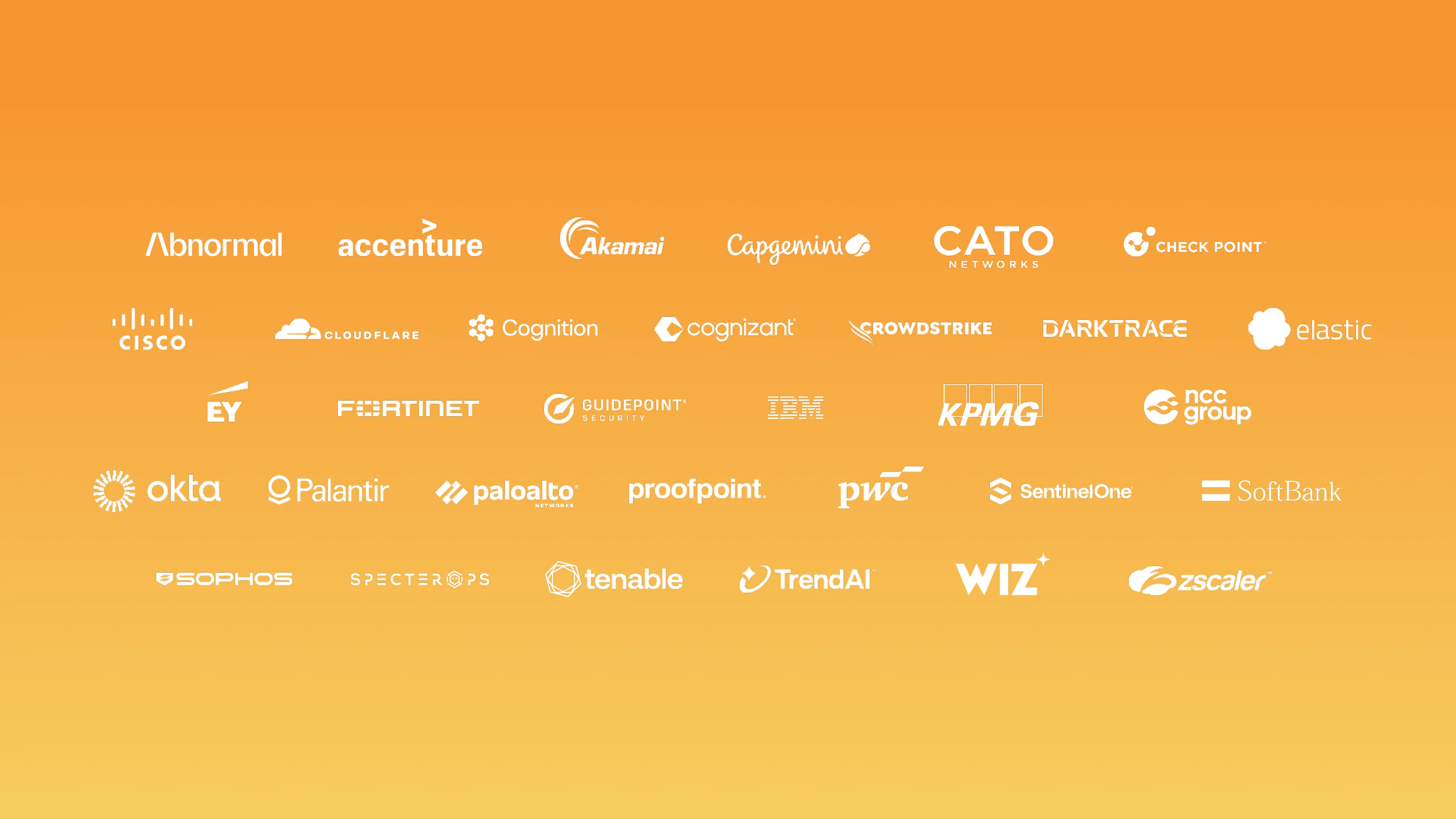 Grade de logos de parceiros do programa Daybreak da OpenAI