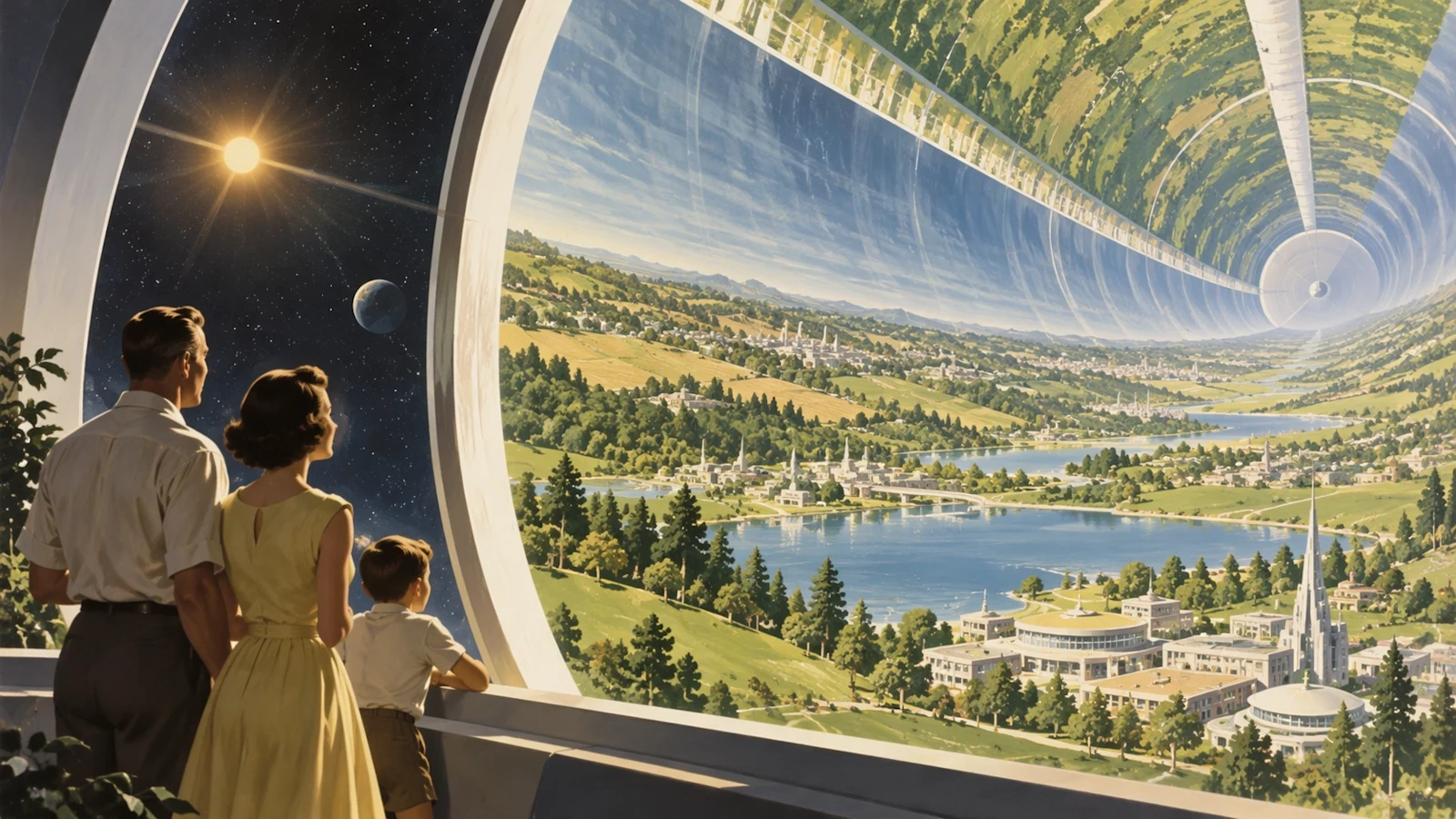 A sunlit space habitat from the official GPT Image 2.5 examples