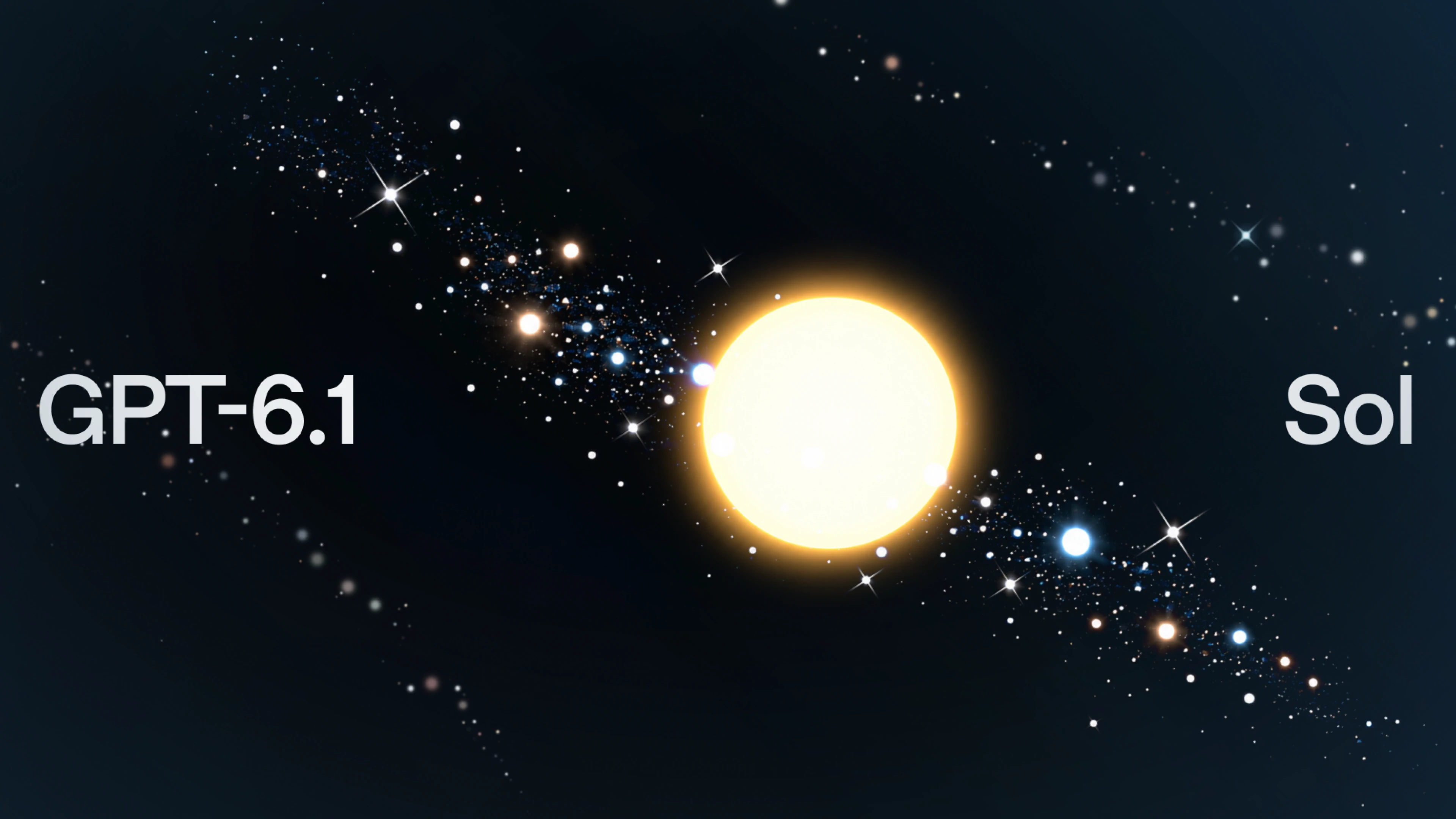 GPT-6.1 Sol title on a dark, starry background.