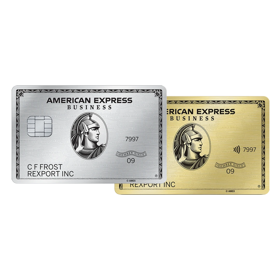 Hero amex silver and gold card lockup