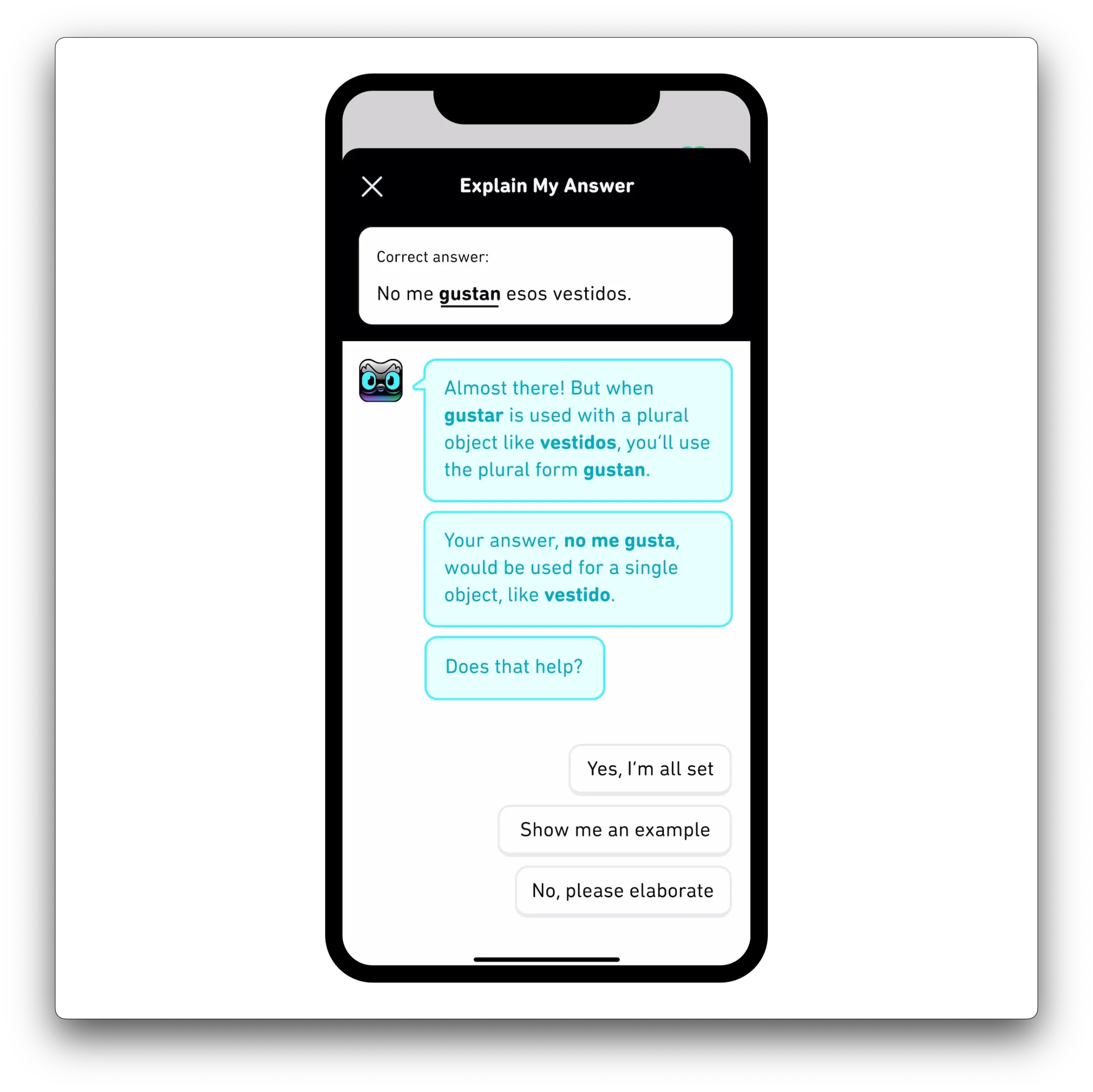 Duolingo Max Explain My Answer