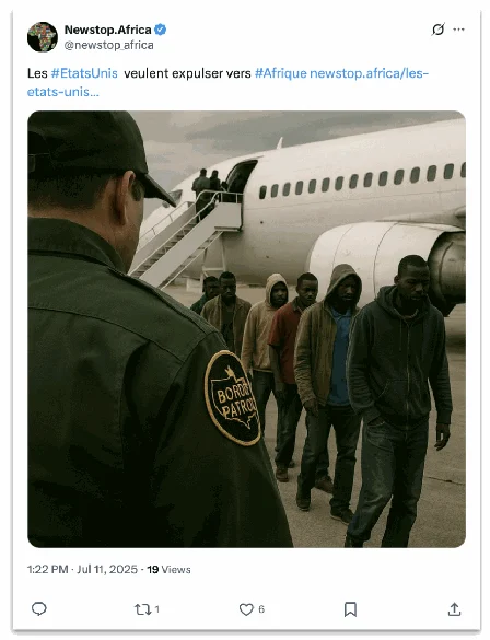 Tweet by the operation’s main Africa-focused X account. The image was generated using OpenAI’s model.