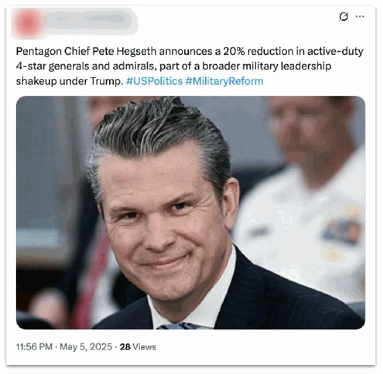 Tweet generated by this threat actor using ChatGPT and posted from an X account that consistently posted this actor’s content.