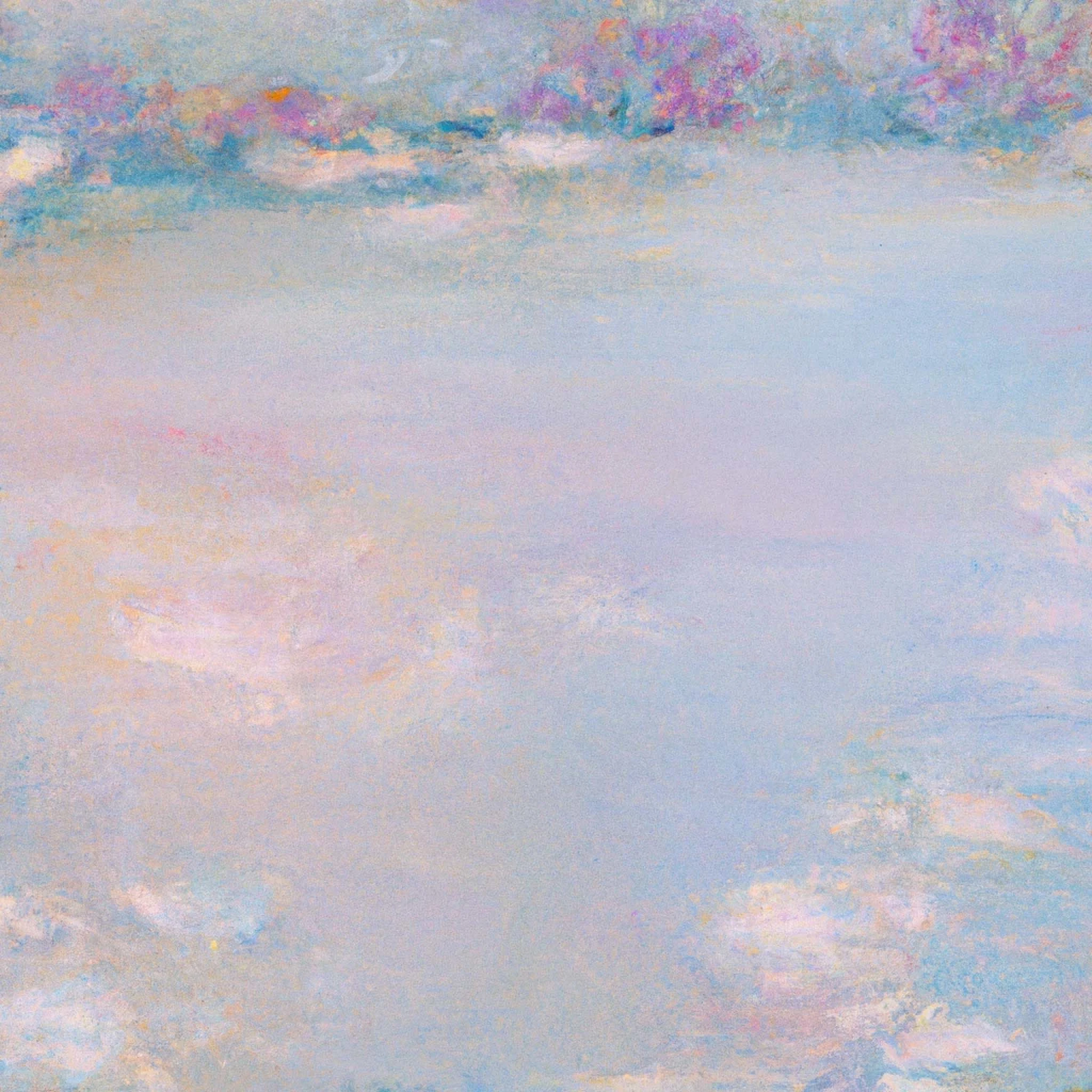 Abstract digital artwork of soft pastel hues in shades of pink, lavender, and blue.