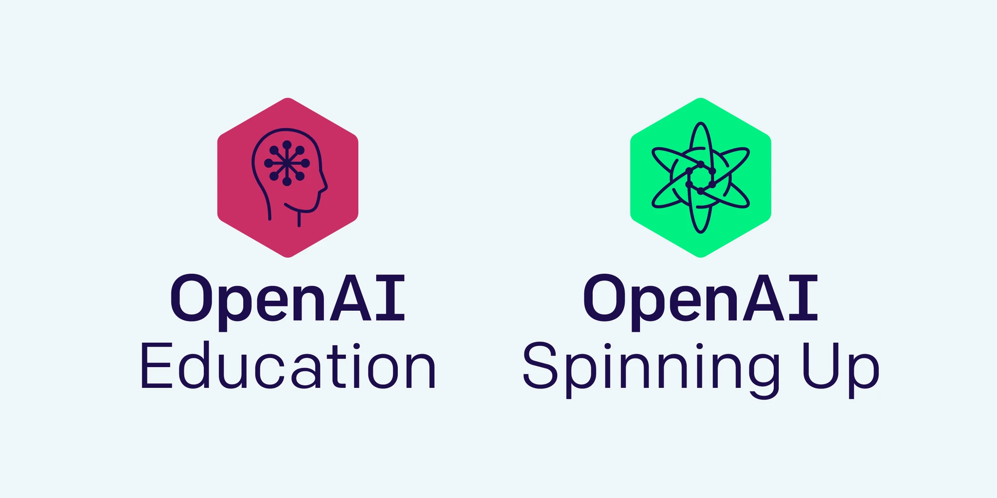 Icons for OpenAI Education and OpenAI Spinning Up