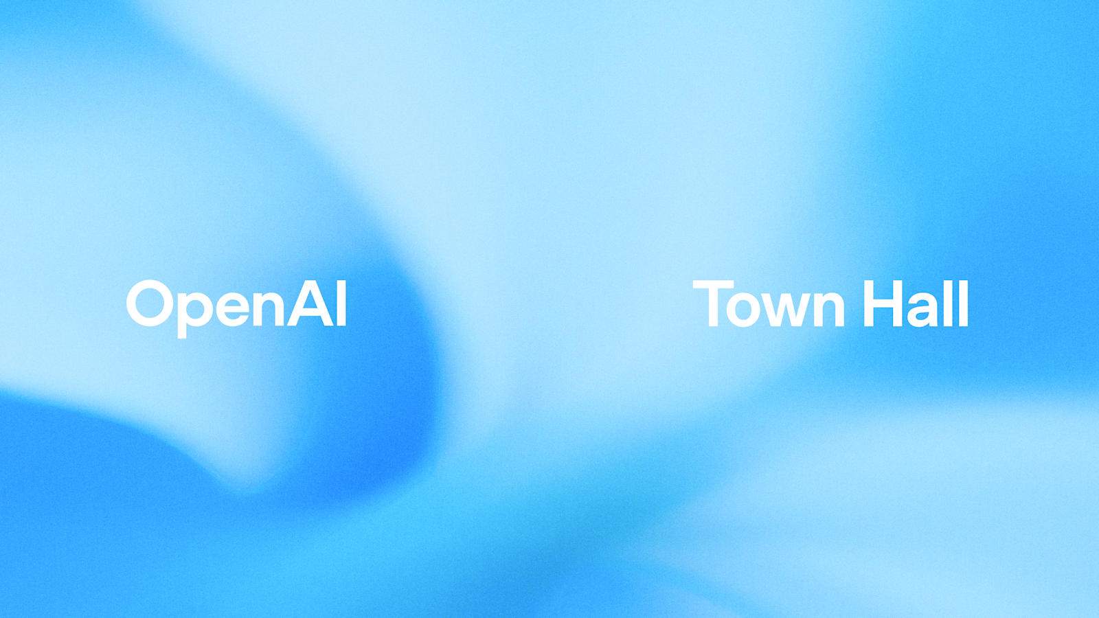 Livestream | OpenAI Town Hall | OpenAI