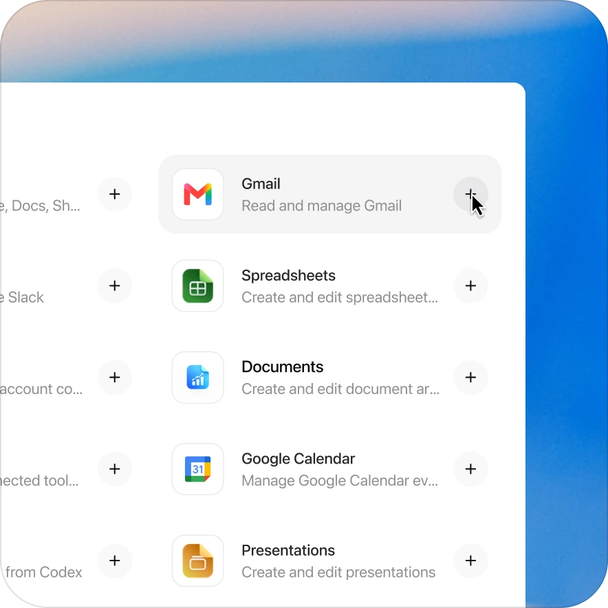 Select the add button to install the Gmail plugin.