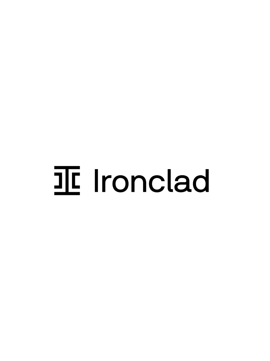 Black Ironclad logo on a white background.
