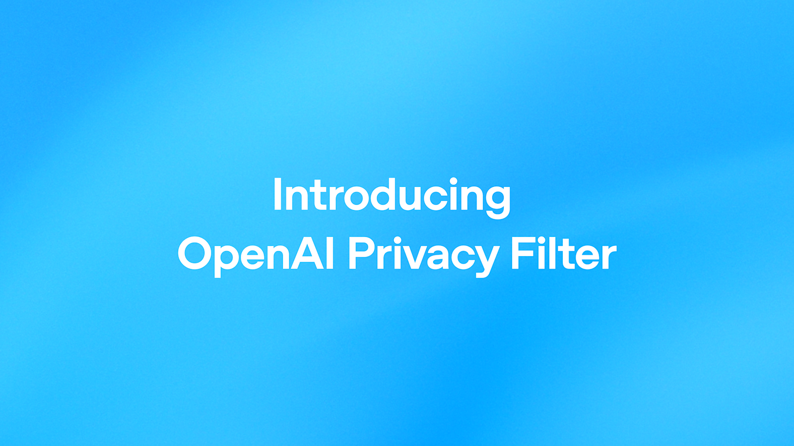 OpenAI Releases Privacy Filter for PII Masking