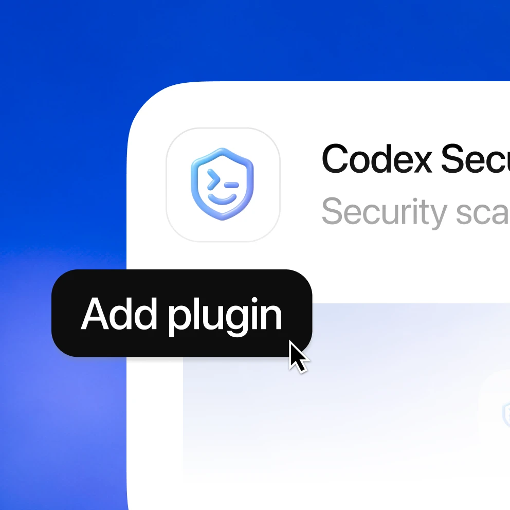 Codex Security plugin card with the Add plugin button highlighted.