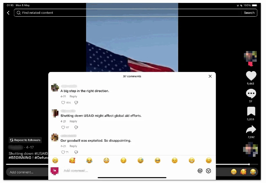TikTok post associated with Operation Sneer Review.