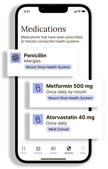 Medications Tab in Helpful App
