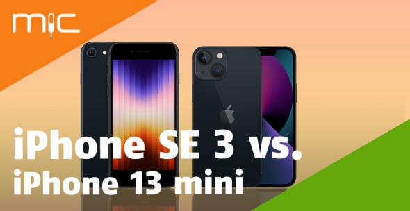 Das iPhone SE 3 und das iPhone 13 mini im Vergleich.