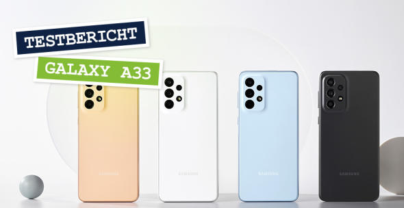 Das Samsung Galaxy A33 in vier Farben.